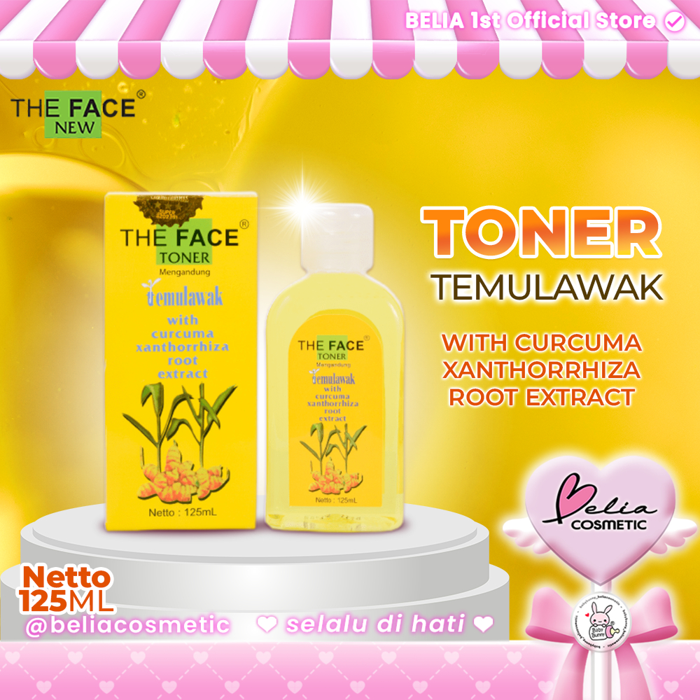 ❤ BELIA ❤ THE FACE Temulawak Toner 125ml With Allantoin % Glutathione | Melembabkan & Mencerahkan Ku