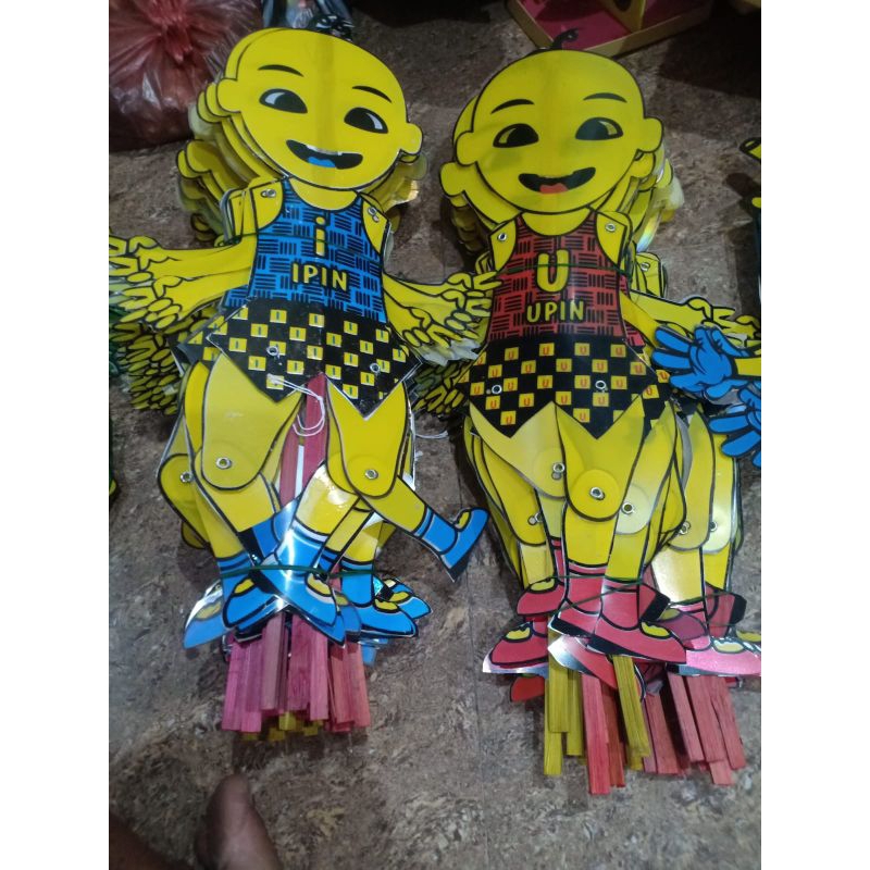 TERLARIS WAYANG TARIK UPIN IPIN CUMA 30RIBU DAPAT 10PCS WAYANG JOGET UPIN IPIN MAINAN TRADISIONAL