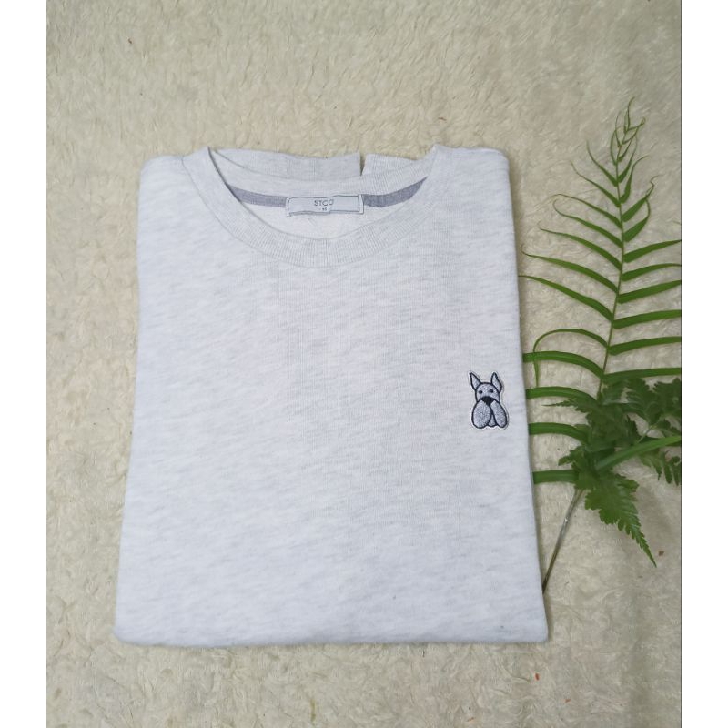 crewneck STCO warna abu misty