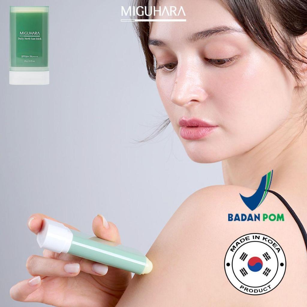 [BUY 1 GET 1 FREE] MIGUHARA Daily Herb Sunstick SPF 50+ PA++++ | Tabir Surya Pelindung Kulit dari Si