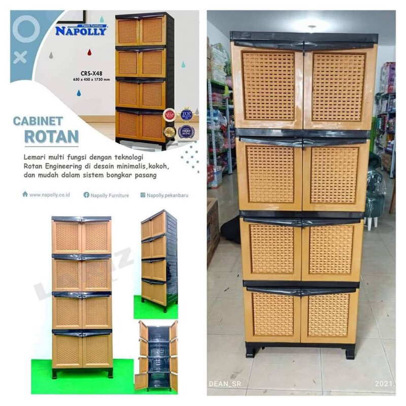 BN- Lemari Napolly 8 Pintu  CRS X48 JATI
