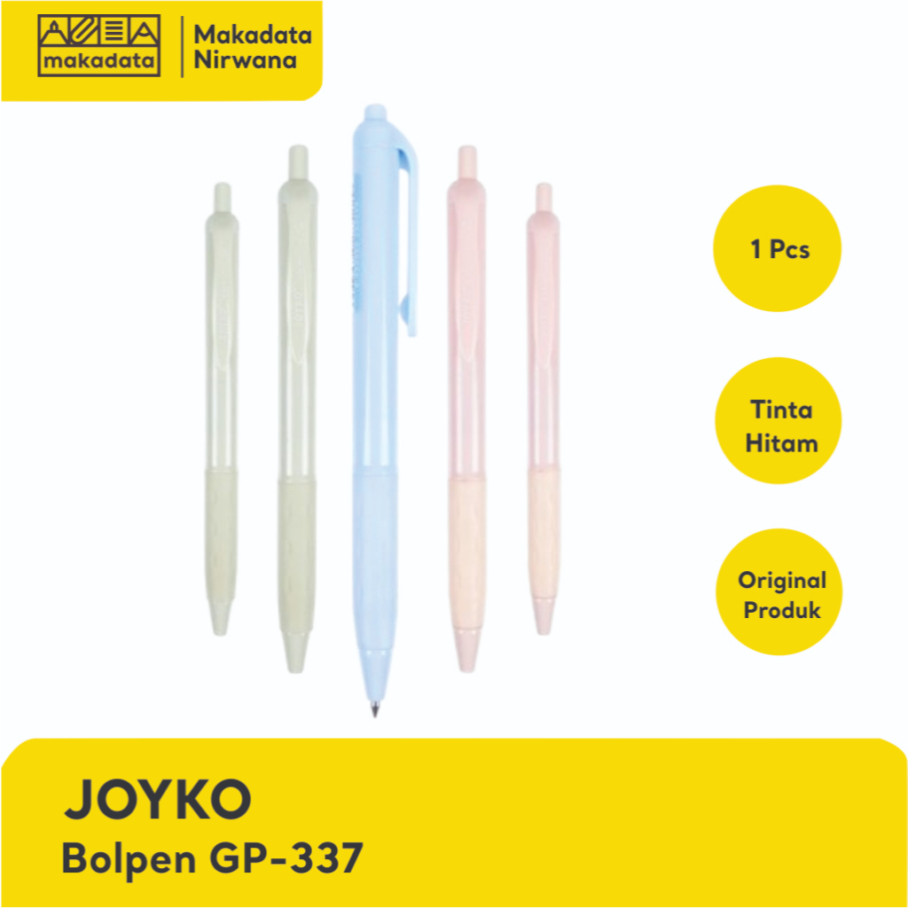 

JOYKO BOLPEN/PULPEN/BOLLPOINT CETREK PASTEL GP-337 HITAM (1 PCS)