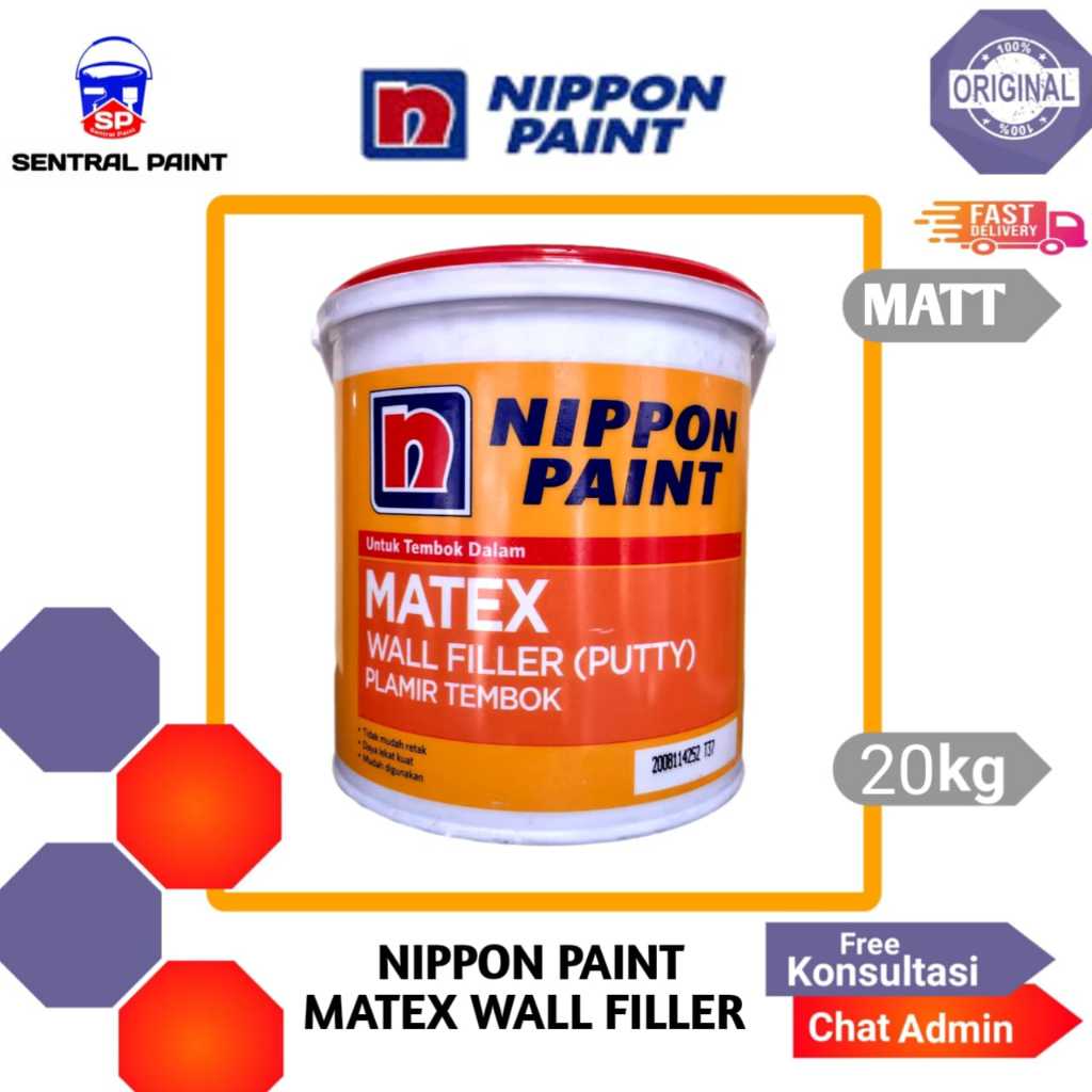 Nippon Paint Matex Plamir / Wall Filler (Putty) 20 Kg