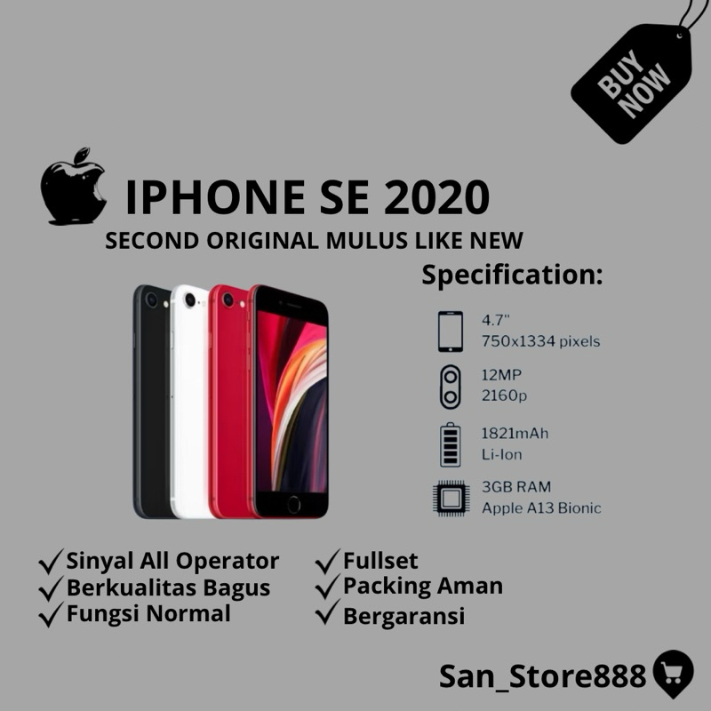 iPhone SE 2 64GB/128GB/256GB Second mulus 100% Original