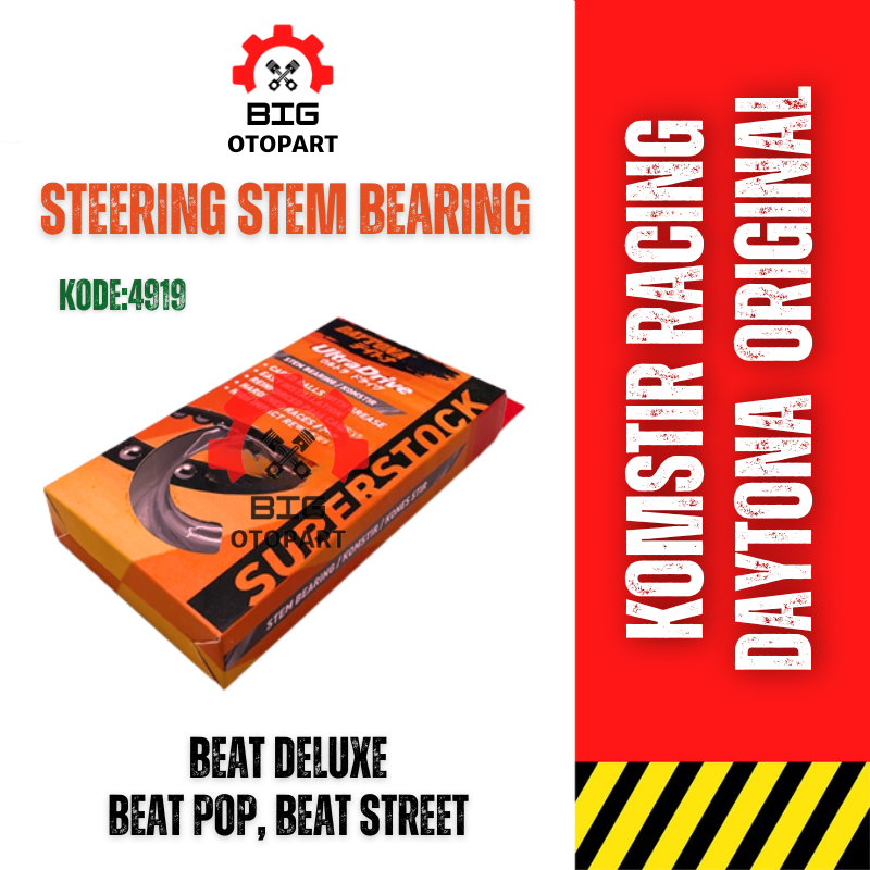 Komstir Racing Beat Deluxe Beat POP Beat Street Steering Stem Bearing Daytona Original 4919