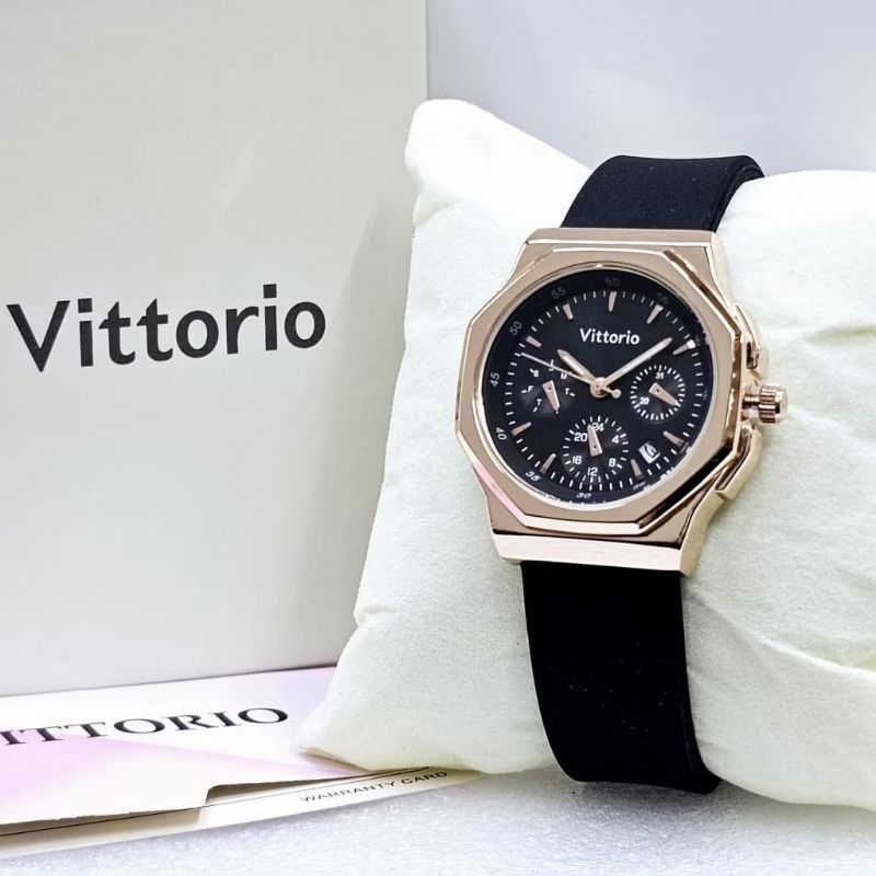 JAM TANGAN WANITA VITTORIO RUBBER FASHION