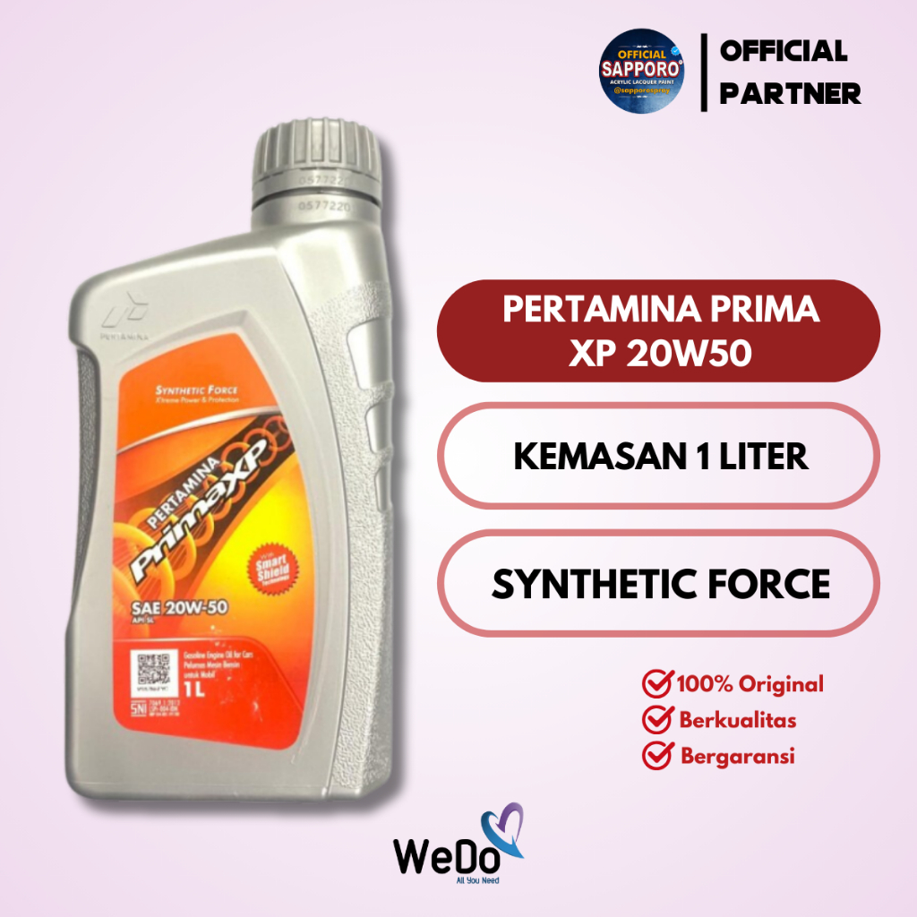 Pertamina Prima XP 1 Liter 20w50 Oli Motor Mobil