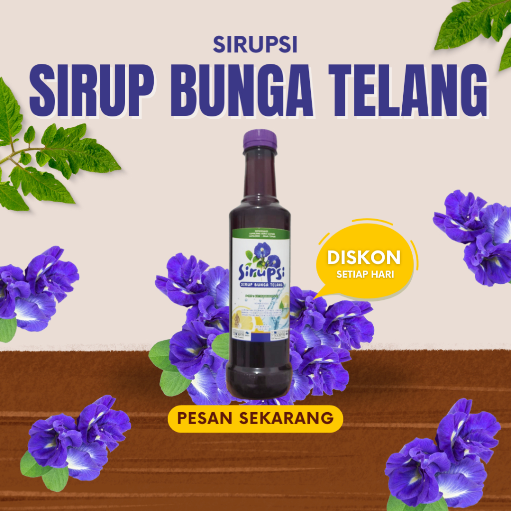 

SIRUP BUNGA TELANG - 400 ml - Antioksidan tinggi, Atasi hipertensi dan jantung, tingkatkan sistem kecerdasan otak - Minuman Sehat - sirup