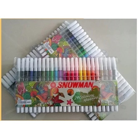 SPIDOL 24 WARNA SNOWMAN COLORING MARKER