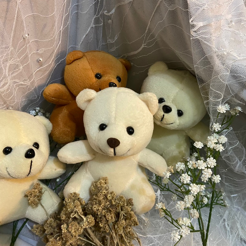 Boneka Buket 15 cm Teddy Bear perlengkapan bahan buket tegal