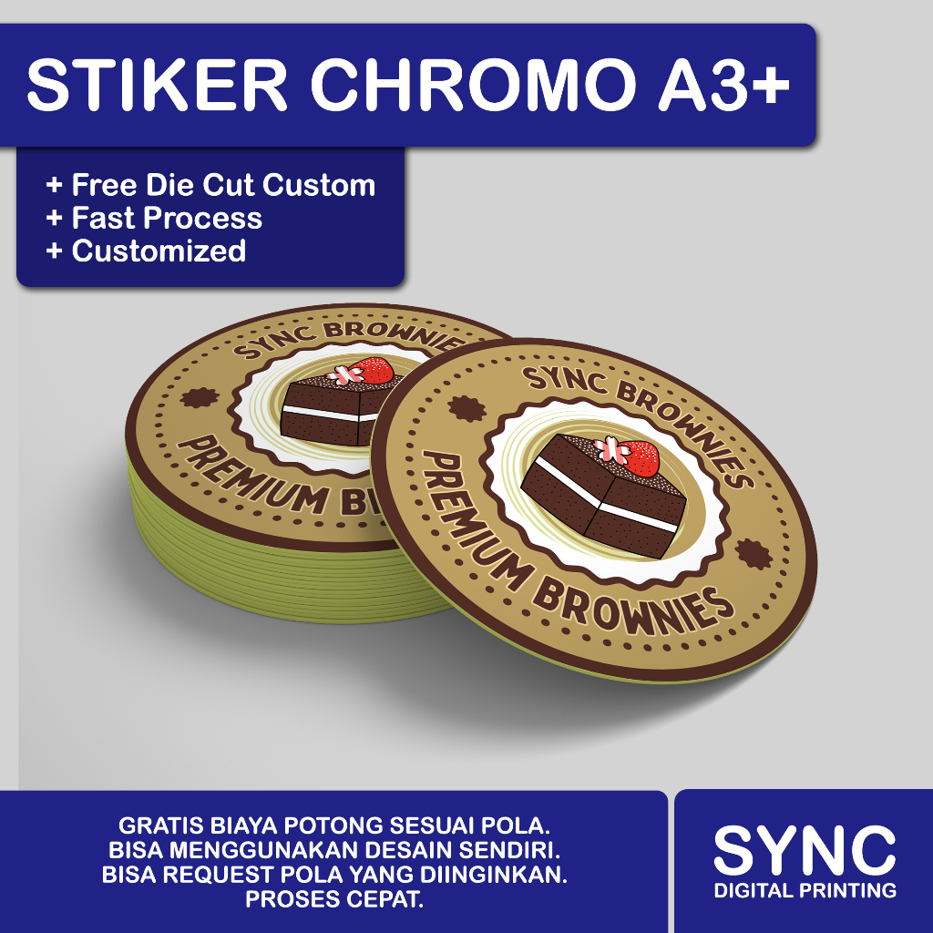 

Cetak Stiker Chromo A3 Plus Die Cut