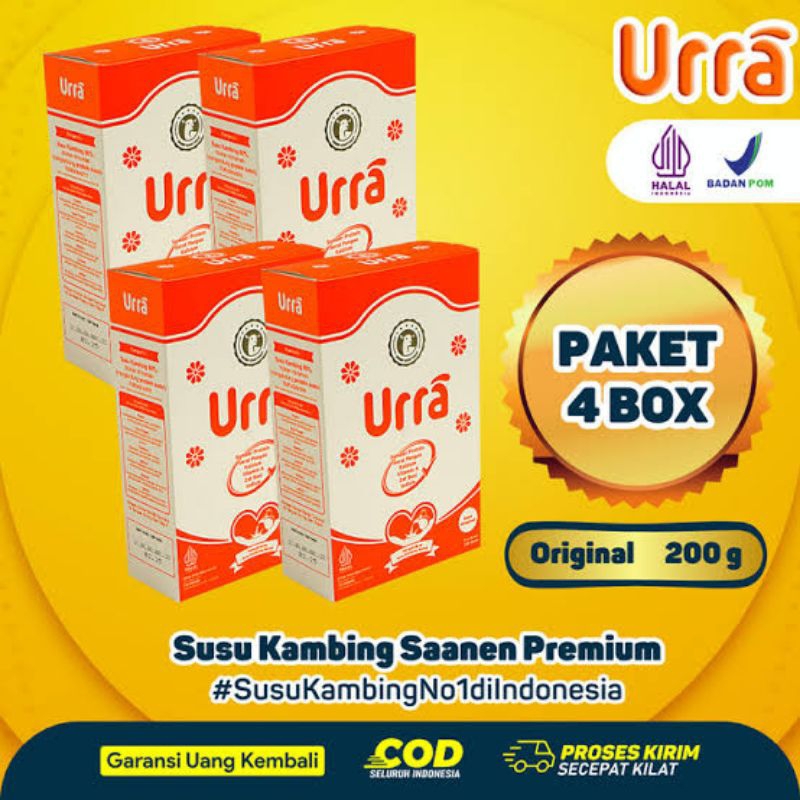 

4 Box Susu kambing Saneen URRA -200 GRAM ( Susu Penambah Berat Badan & tinggi Badan dll )