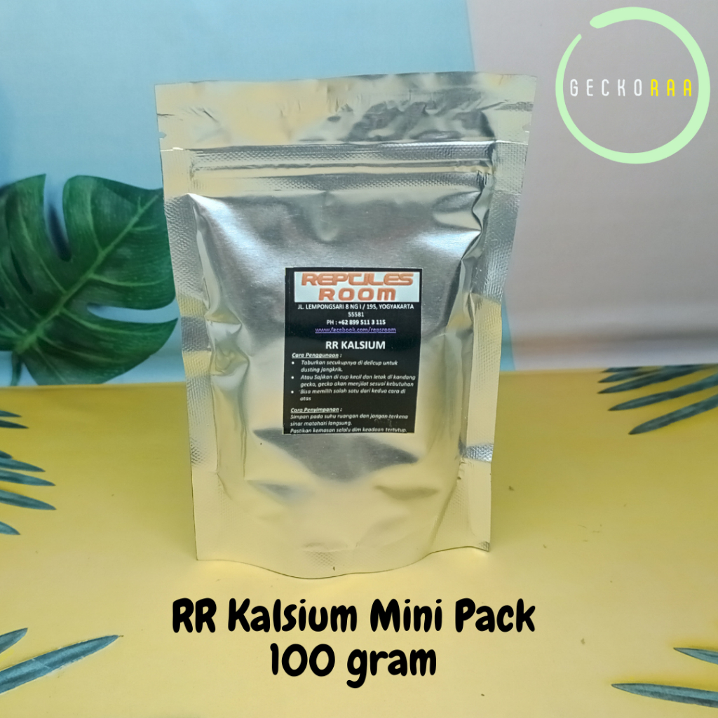 RR Reptiles Room Kalsium Calcium Ukuran Kecil Mini Pack Reptil Gecko AFT Bearded Dragon