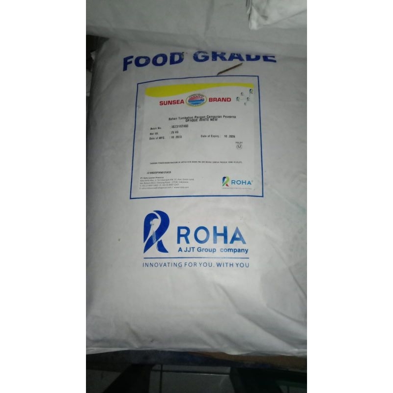 

Opaque White/Pewarna putih 1kg