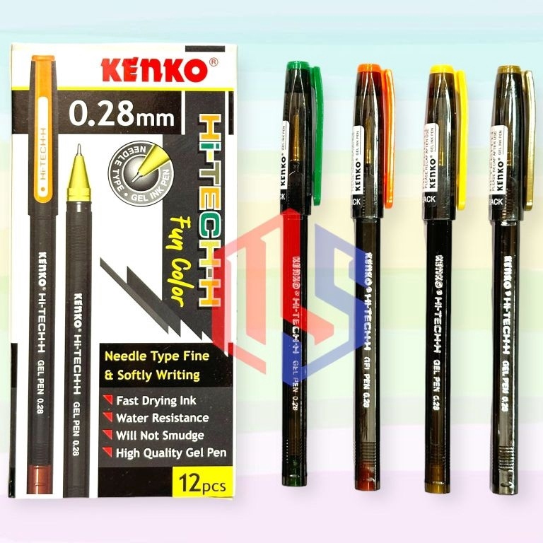 

KODE X4J3 Pulpen Ballpoint Pen Gell Kenko Hi Tech 28 12 Pcs