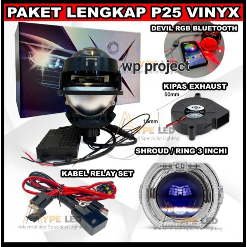 Paket lengkap Projie Biled Vinyx P25 BILED VINYX p25