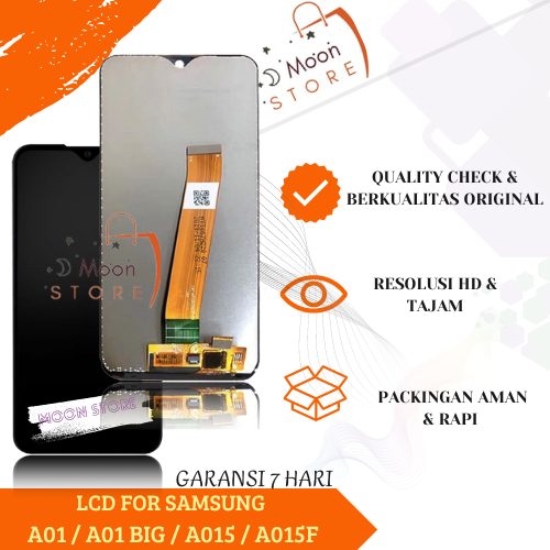 LCD TOUCHSCREEN SAMSUNG A01 / A01 BIG / A015 / A015F CONNECTOR BIG ORIGINAL BIG GLASS FULLSET COMPLE