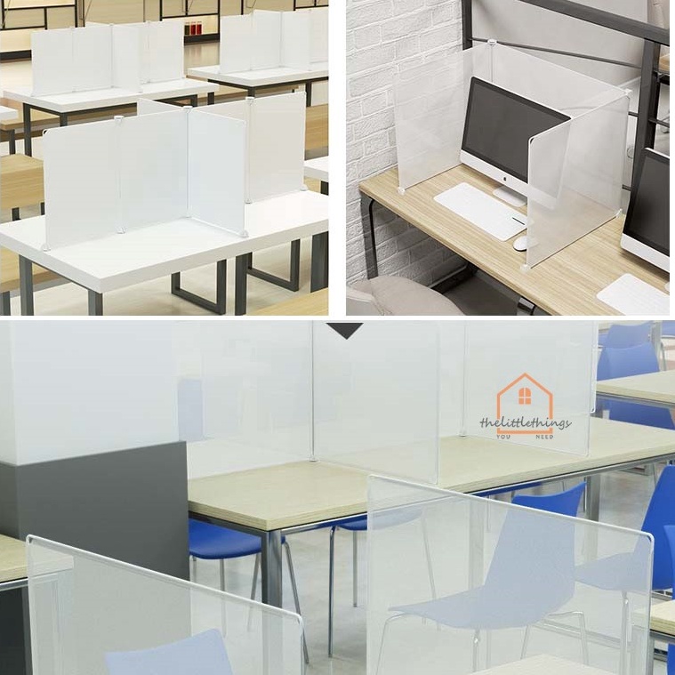 

KODE B2F3 The Little Things Sekat Pembatas Meja Partisi Meja DIY Anti Percikan Air Papan Pemisah Meja Kerja Kantin Restoran
