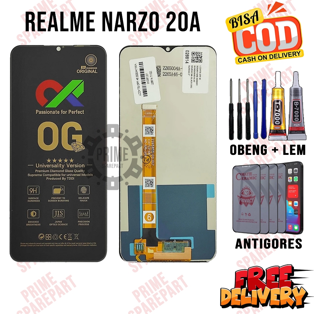 Lcd REALME NARZO 20A Original OEM Lcd Touchscreen REALME NARZO 20A Fullset