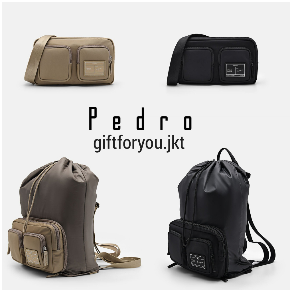 Tas Pria Pedro Original Bisa Ransel & Selempang Morris Sling Pouch Bag Original Casual Man Bag Tas P