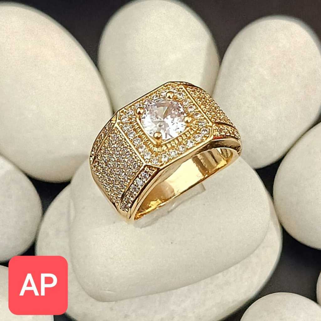 CINCIN BATU PRIA MODEL BATU PERMATA