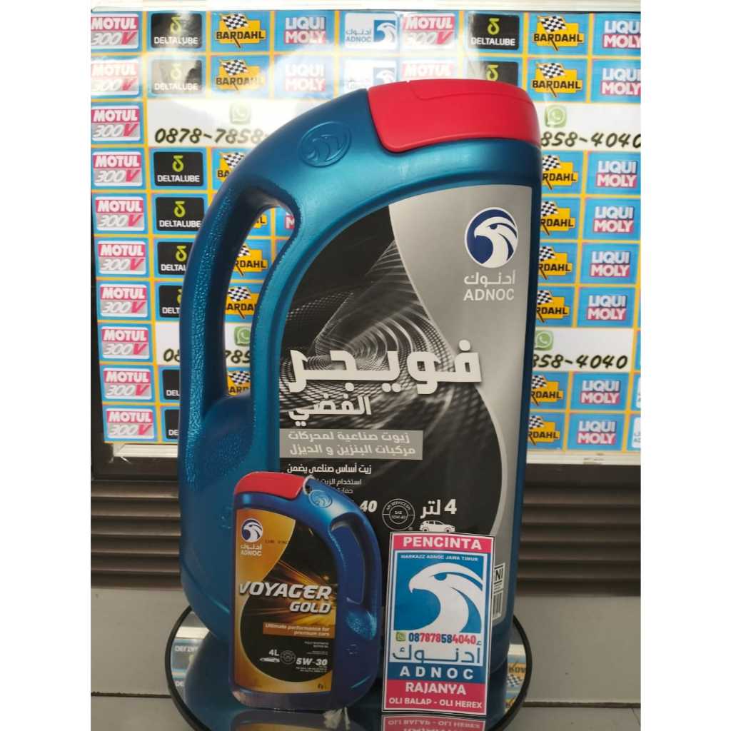 Oli Adnoc Voyager Silver Galon 4 liter SAE 10W-40 ASLI BUilt Up Arab