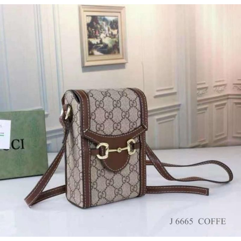 TAS HP GUCCI MINI SLING BAG KANVAS