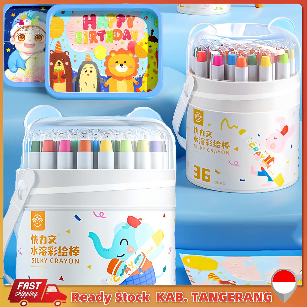 

Crayon Putar Washable 24/36/48 Color Crayon For Kids Tidak Beracun yang Dapat Dicuci Seni Gambar Pastel Minyak Crayon Tidak Kotor Ditangan Washable Non Toxic Krayon Anak-anak