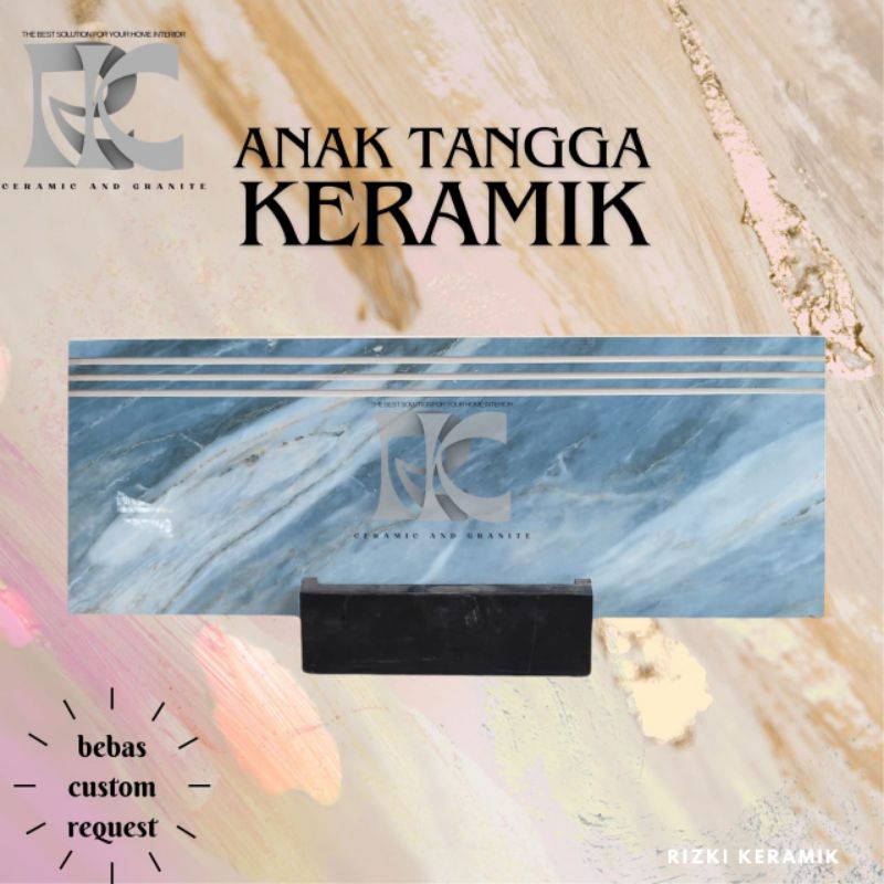 Pijakan granit tangga 30x70 / 30x80 Picasso blue