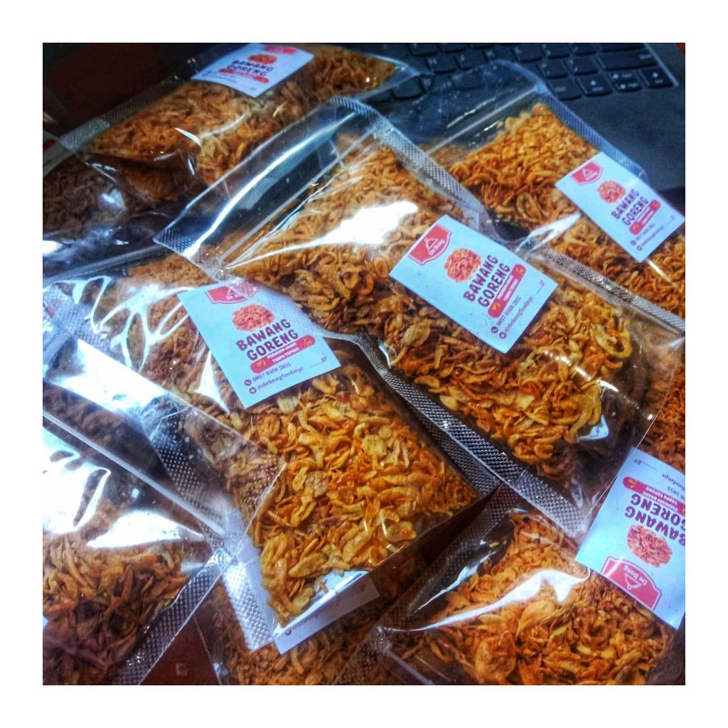 

Bawang Merah Goreng Asli Tanpa Tepung 100 gr kemasan Pouch