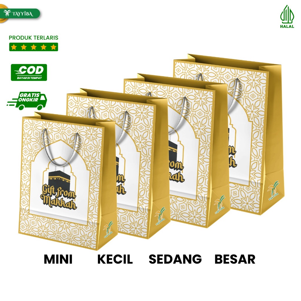 

Paper Bag Oleh - Oleh Haji Umrah / Bungkus Belanja Murah