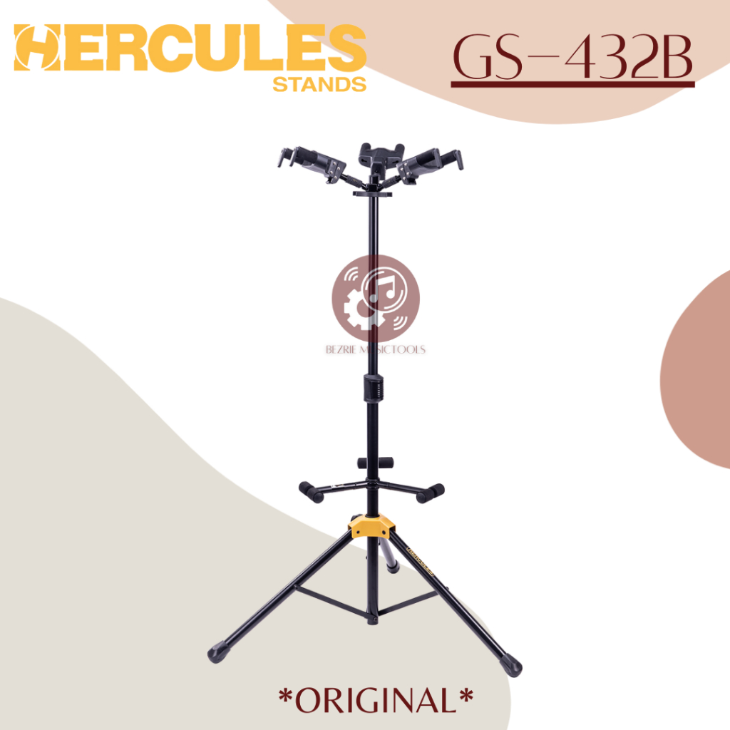 Hercules GS432B Plus Stand Gitar Triple GS-432B Auto Grip System Foldable Backrest