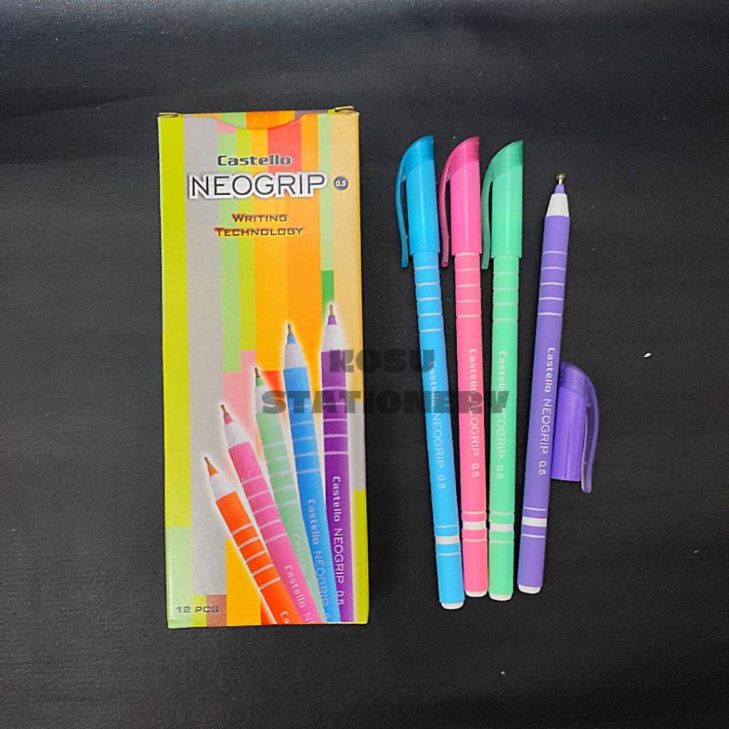 

BOLPEN / BALLPOINT / PULPEN / POLPEN STANDARD CASTELLO NEOGRIP HITAM