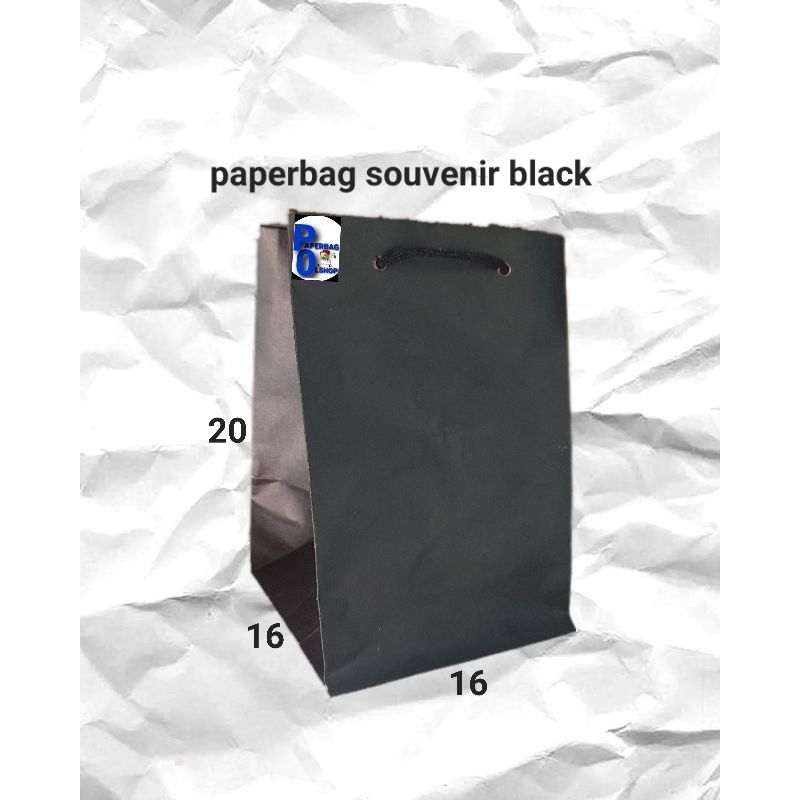 

paperbag souvenir black (16×16×20) isi 12 pc