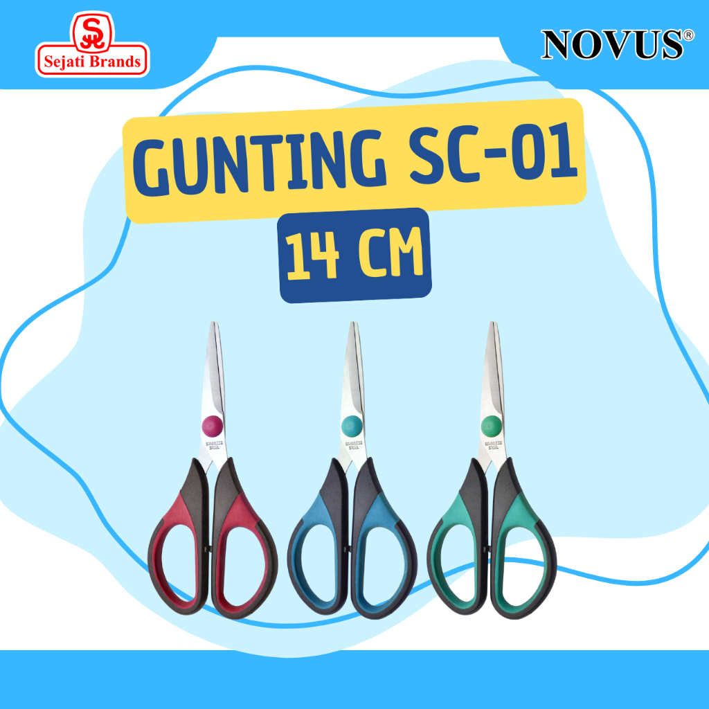 

Novus Gunting Besar/ Gunting Kertas Ukuran Sedang Kode SC-01 (14 cm)