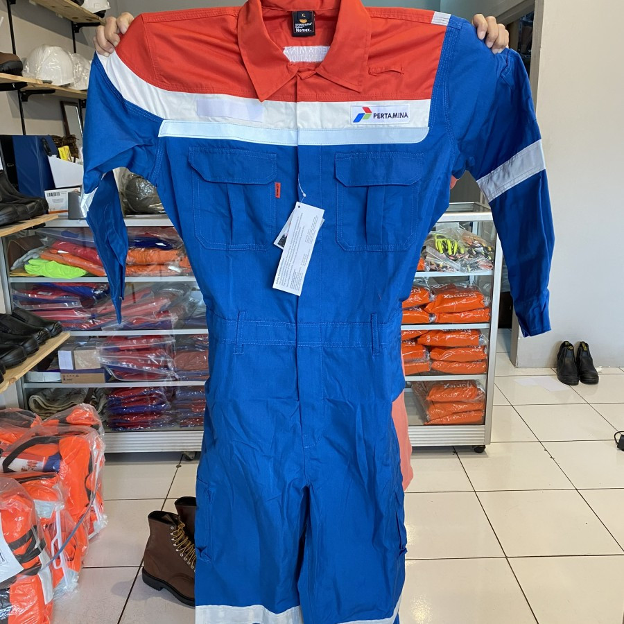 WEARPACK PERTAMINA NOMEX ORIGINAL / COVERALL NOMEX PERTAMINA DUPONT