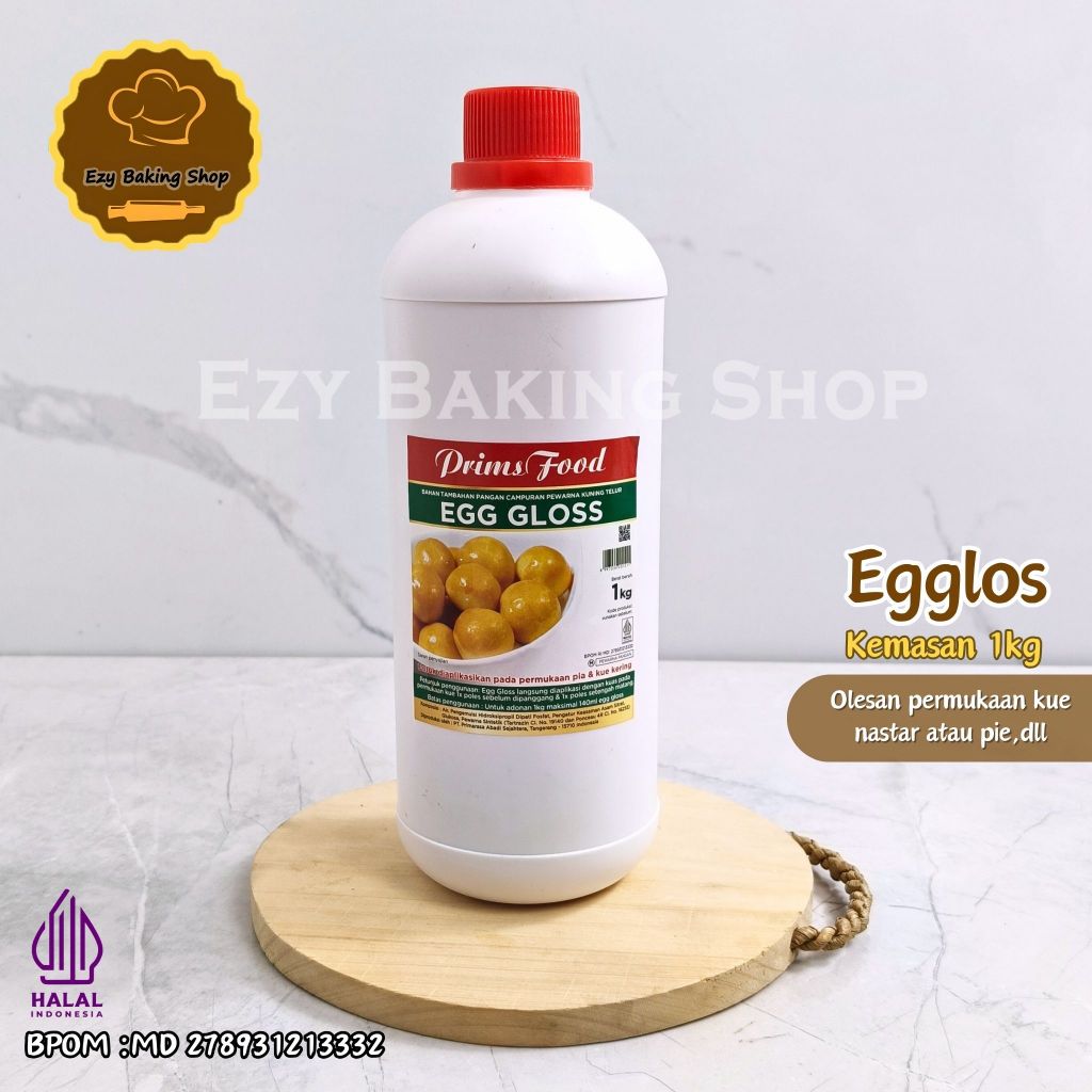 

Primsfood Egg Gloss 1kg - pewarna pengganti kuning telur untuk nastar / Pia / Roti