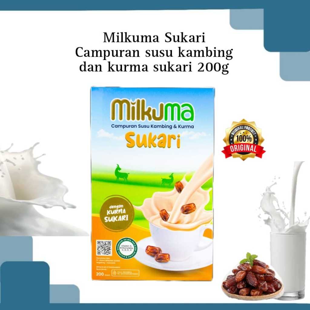 

MILKUMA Susu Kambing Etawa Kurma Sukari 200g