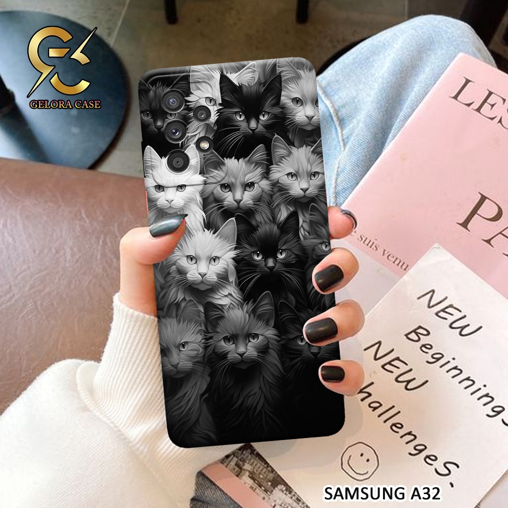 Softcase Samsung Galaxy A32 - geloracase - Casing  Samsung Galaxy A32 - Motif case cats - Samsung - 