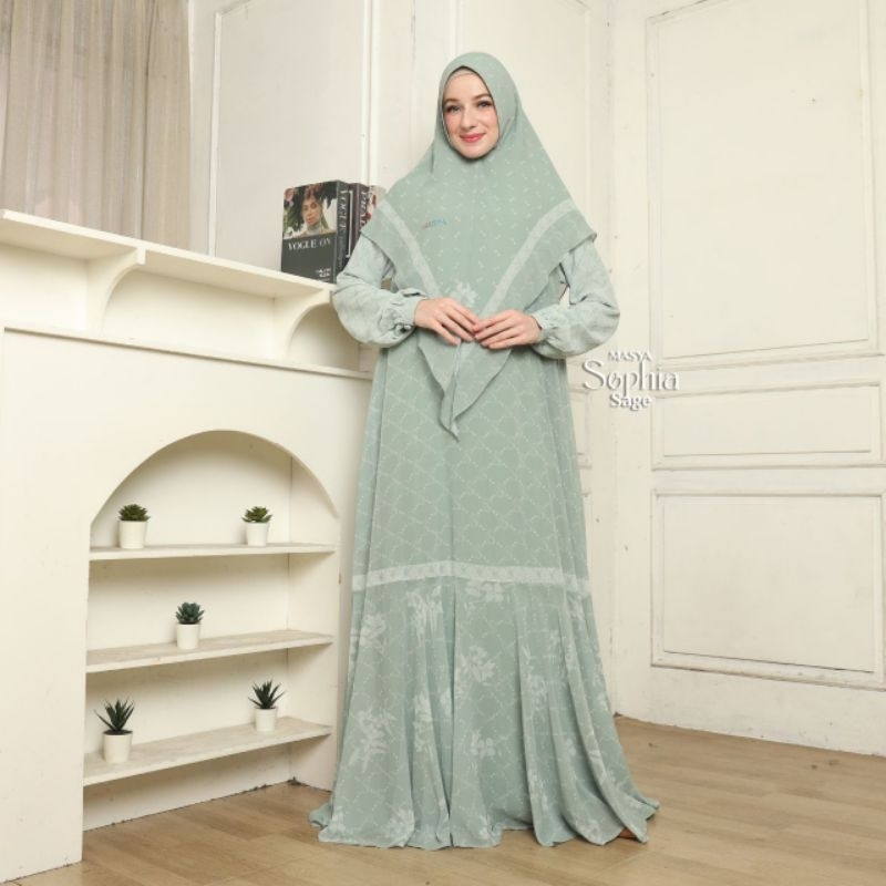 [MASYA_MADENIA SYARI] GAMIS SYARI TERBARU / DRESS SYARI PRINTING PREMIUM " SOPHIA SET " BY MASYA