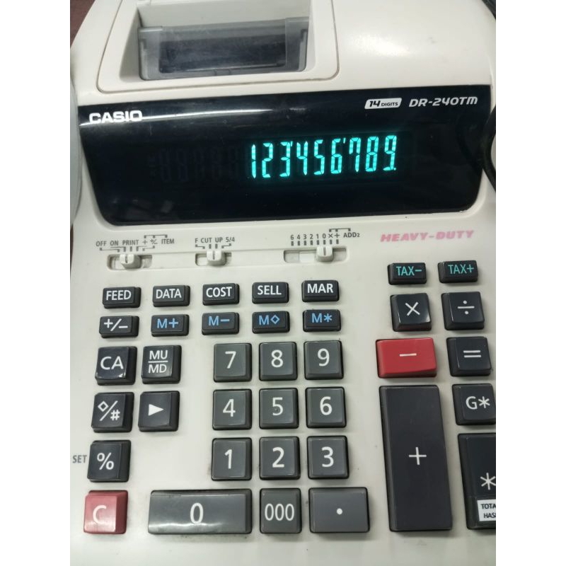 

Kalkulator CASIO DR 240TM second putih /kalkulator printing / kalkulator kasir