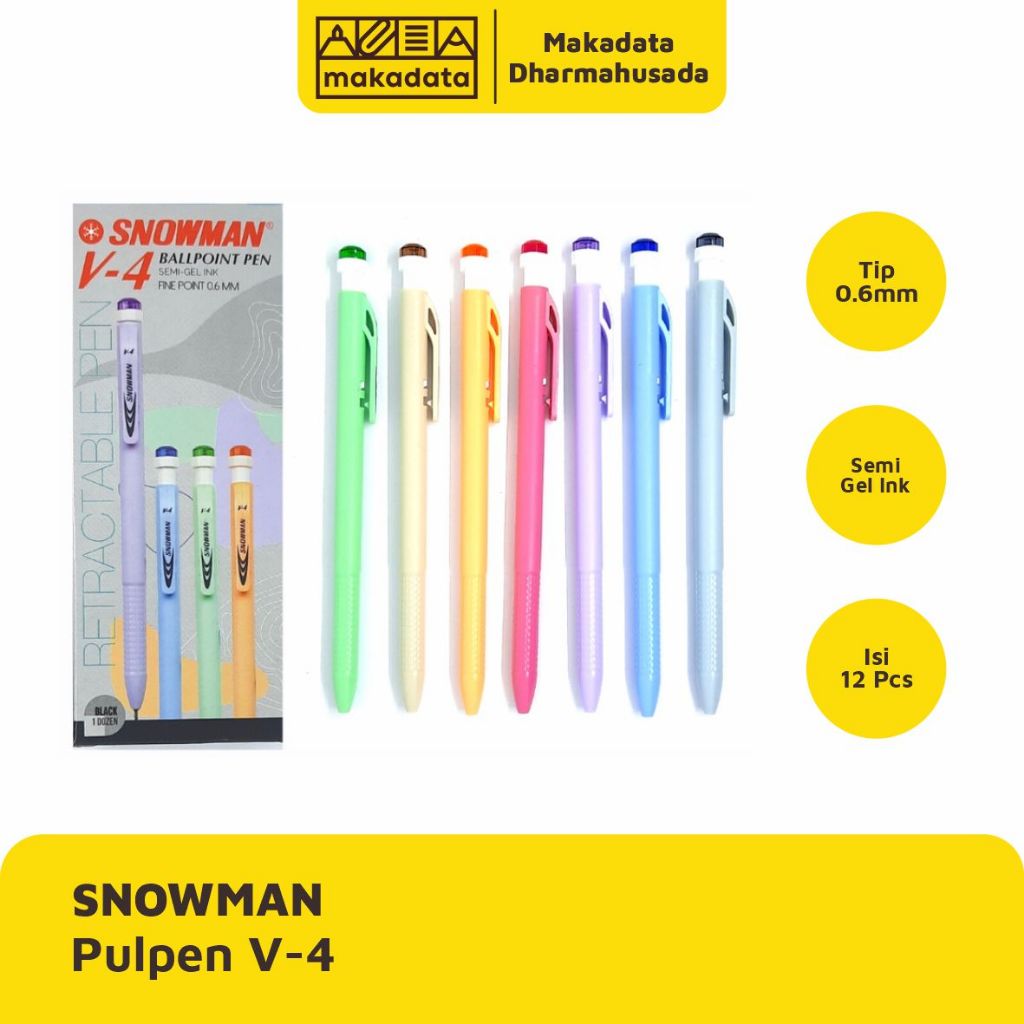 

BALLPOINT | BOLPEN | PULPEN SNOWMAN V4 0.6MM(12 PCS)