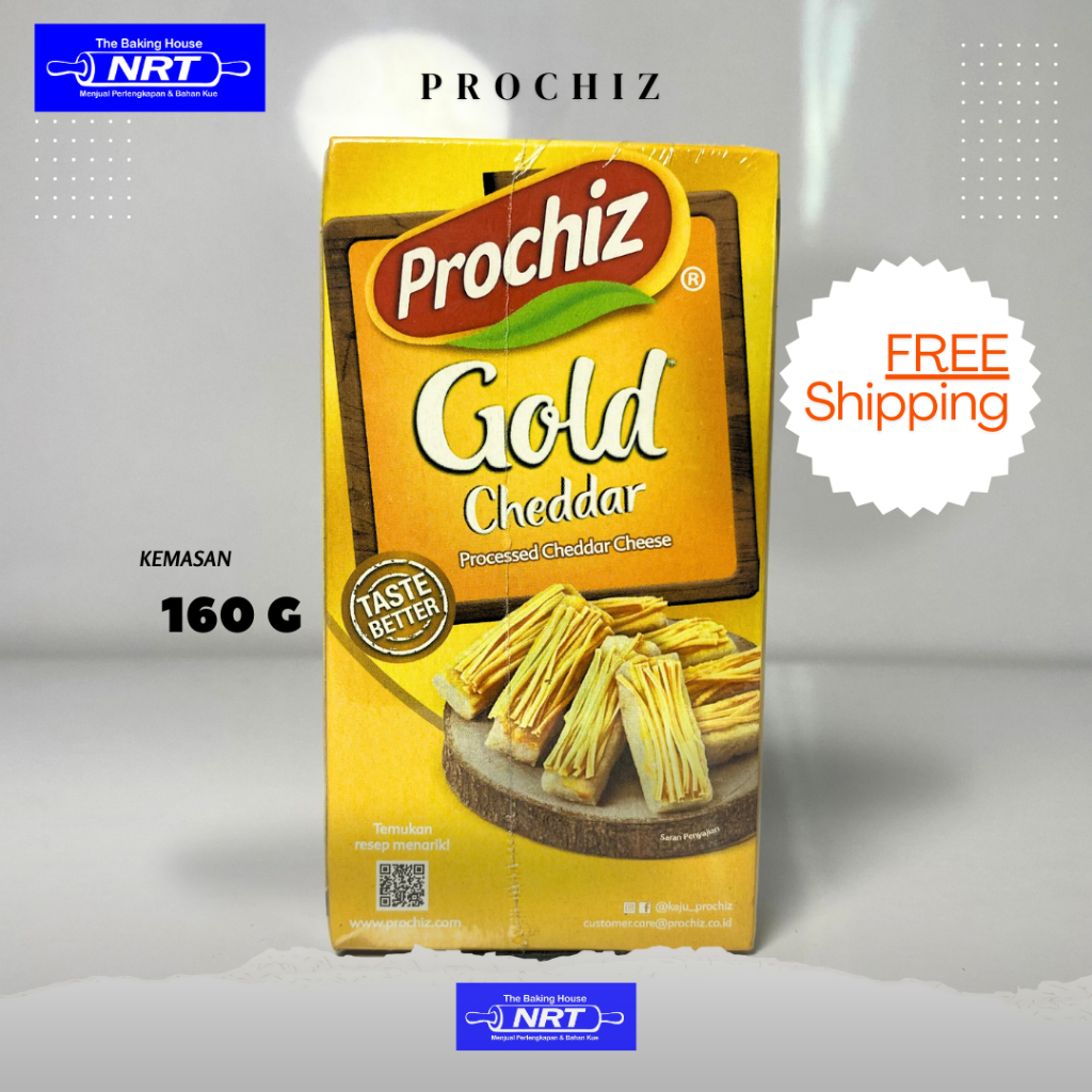 

Cheese Keju Prochiz Gold Cheddar 160 gram GR Processed Cheddar Cis