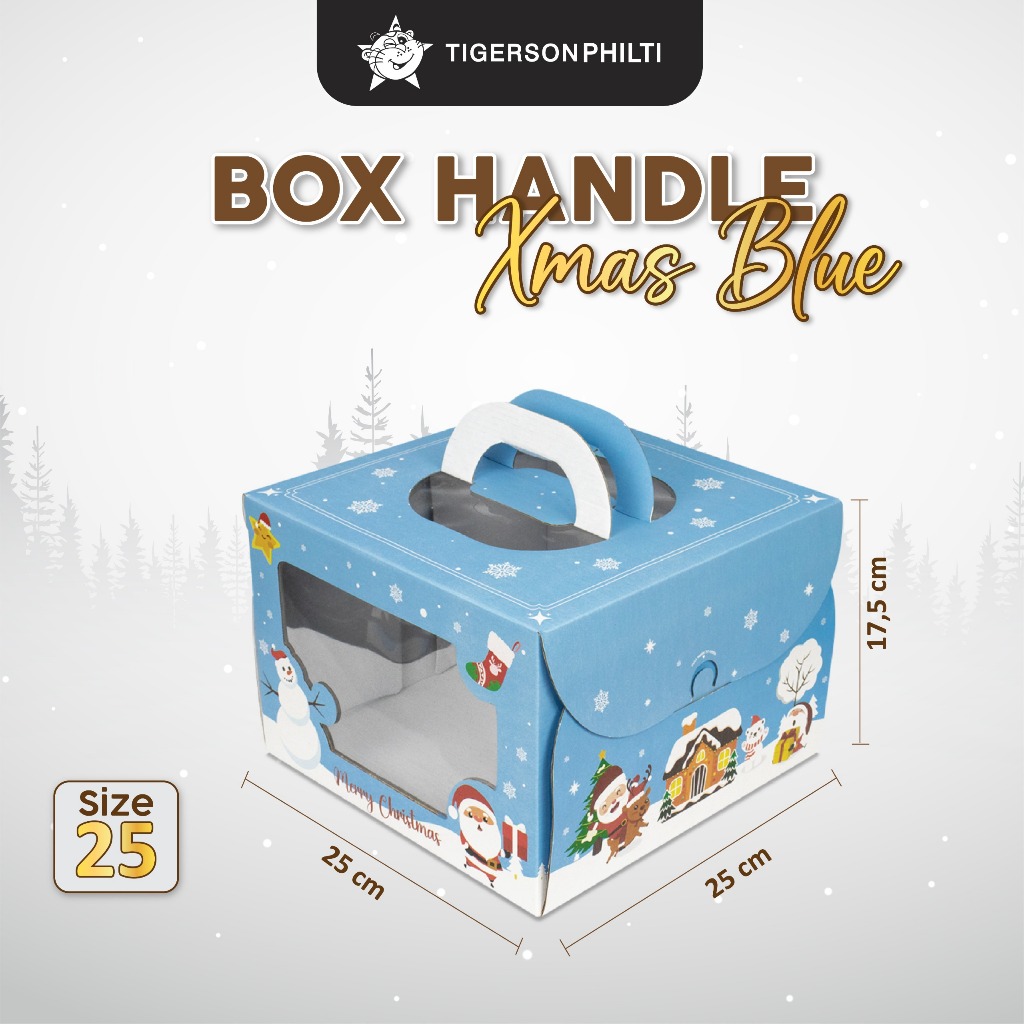 

Box hampers christmas blue 25x25x17,5/pcs