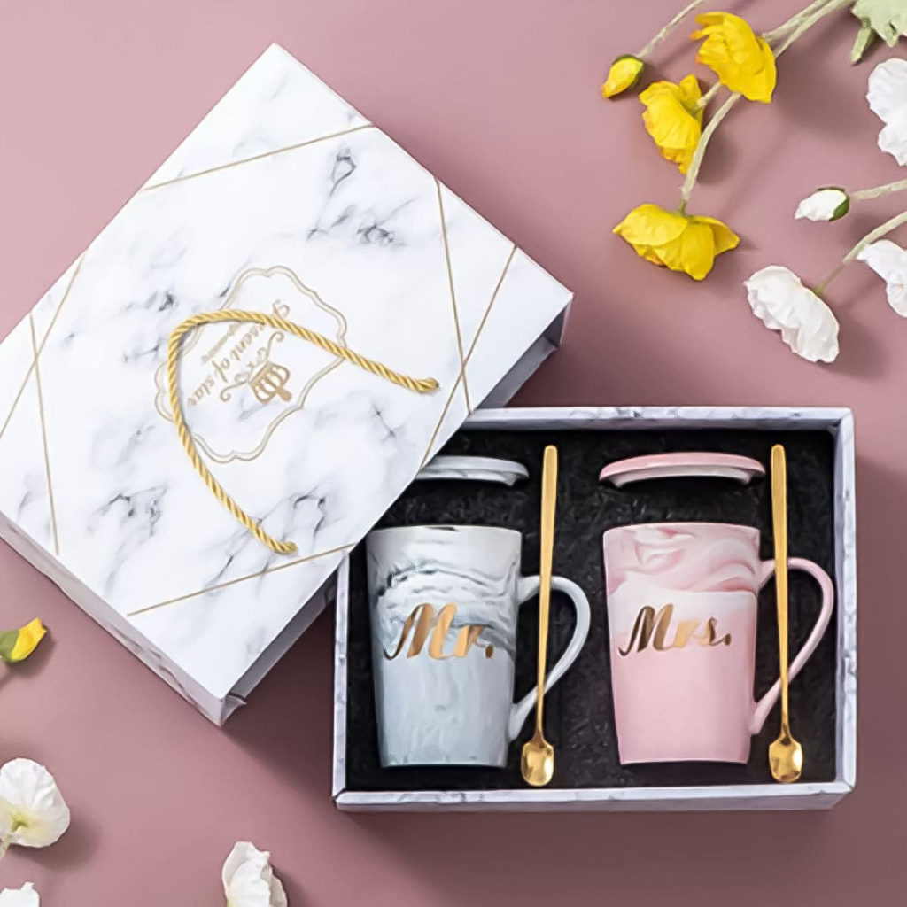 

Ukf5Pc6F4H (Kuliner.Kita) Aveline Hampers Gelas Marble Glass Couple / Canada Marble Mug Gift Box /