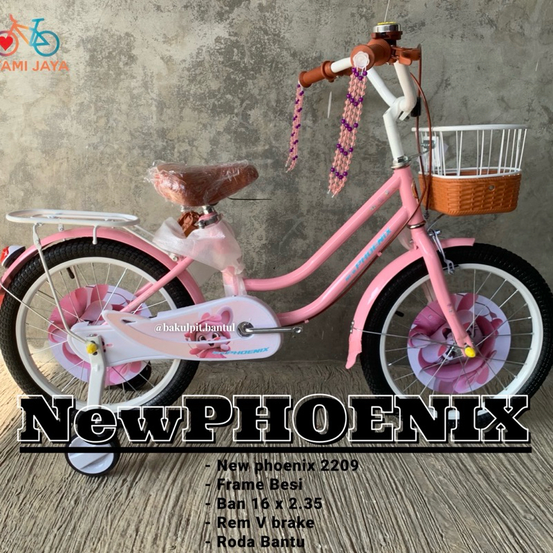 Sepeda Anak cewek keranjang mini new phoenix 2209 ukuran 16 inch | sepeda Mini ring 16 |Sepeda anak 