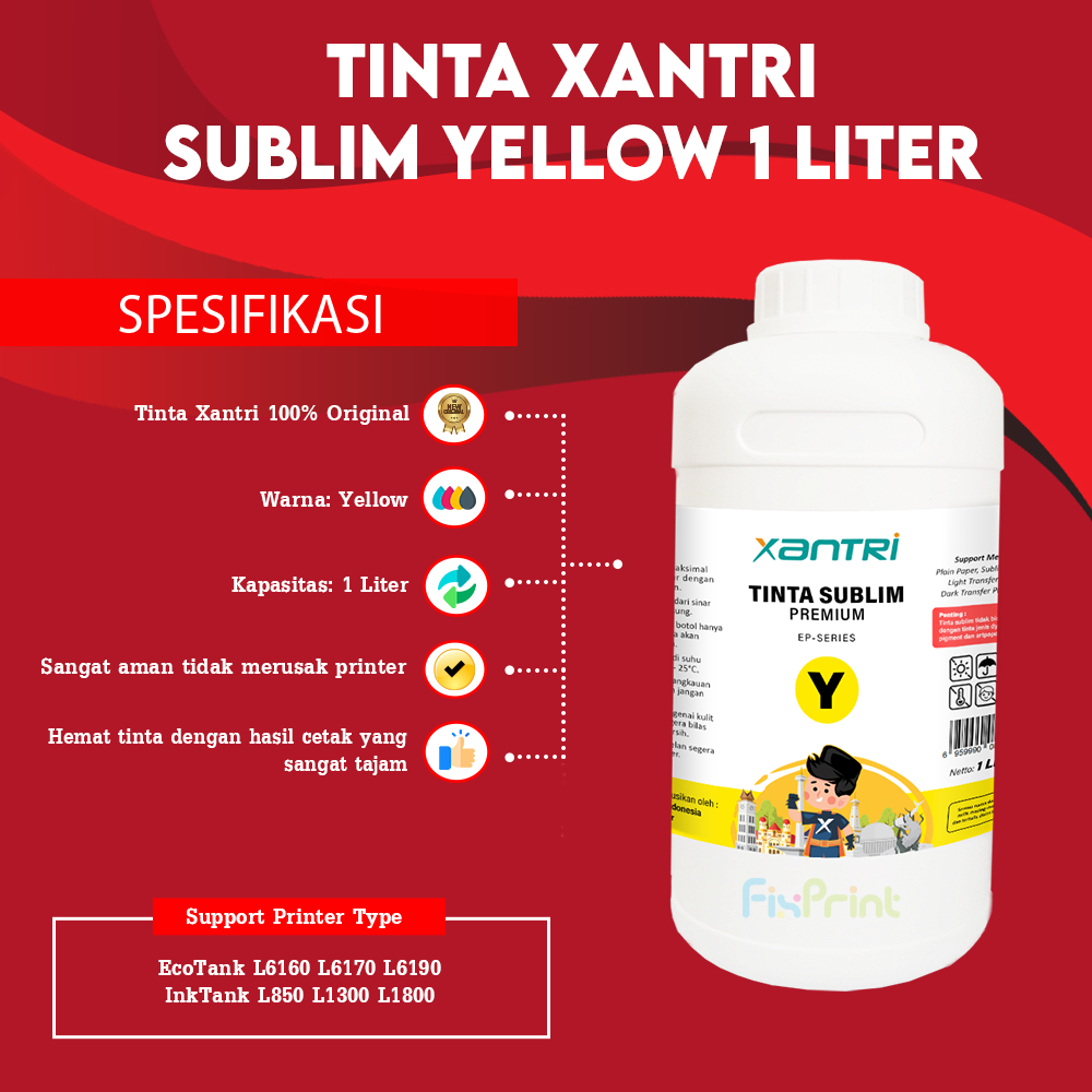 Tinta Sublim Sublimation Sublime Printer Epson L120 L1110 L310 l300 L210 L220 L350 L360 Black Color 