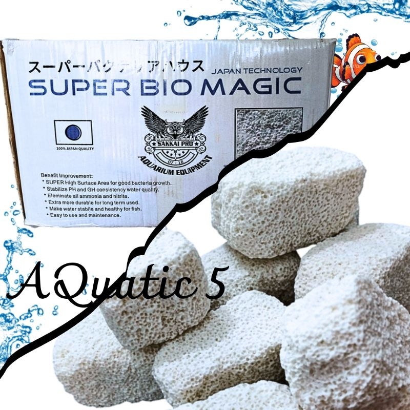 SUPER BIO MAGIC ROCK 250GR MEDIA FILTER PENJERNIH AIR KOLAM AQUARIUM