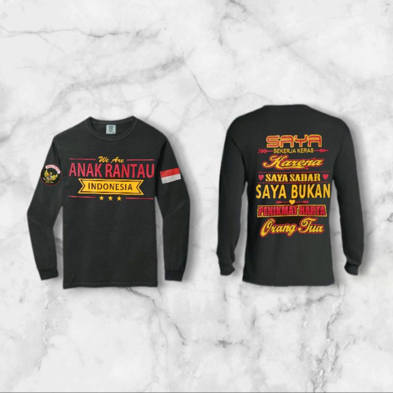 Kaos Pria Lengan panjang Anak rantau Baju pria oblong Kaos distro