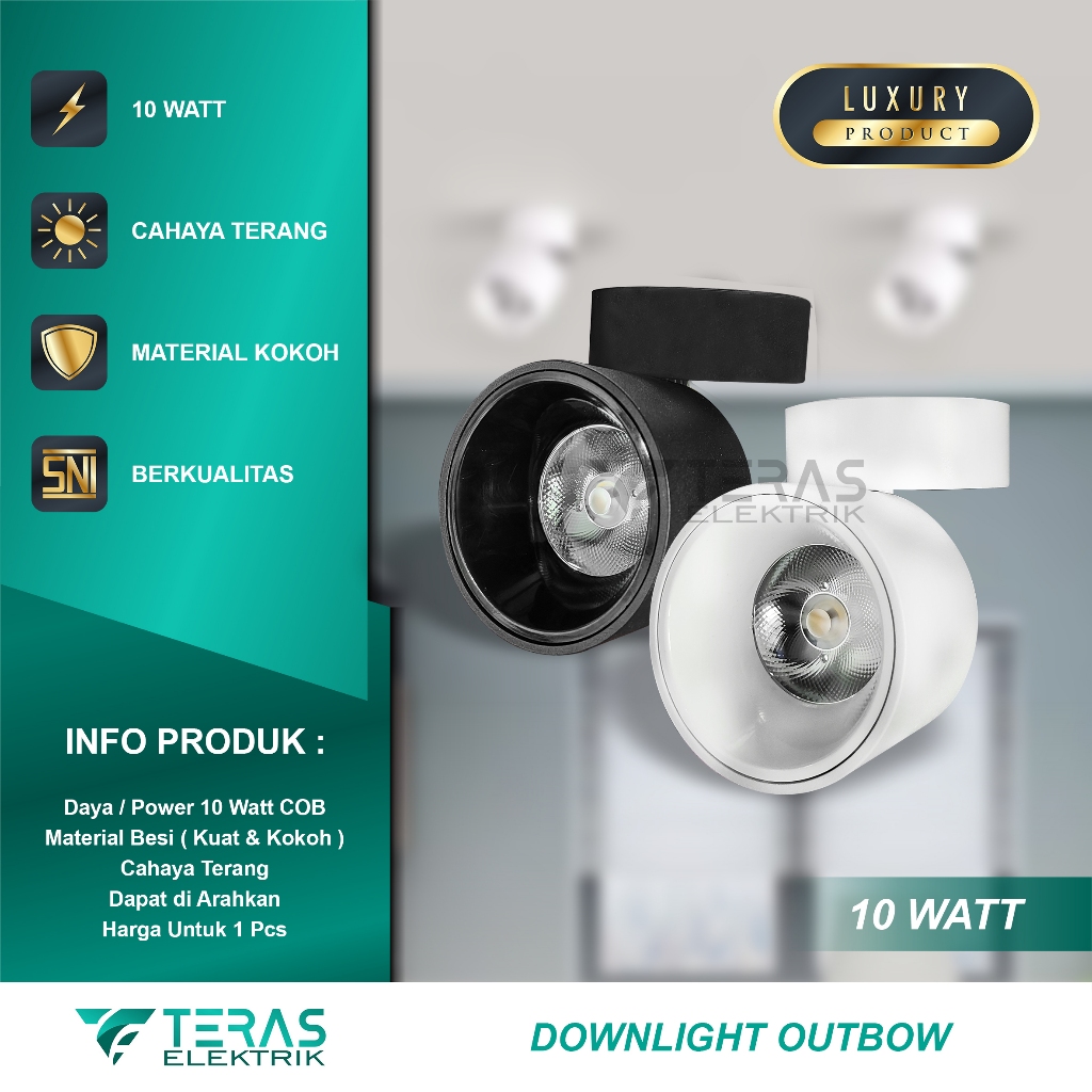 Lampu Down Light Outbow COB 10 watt LED Flexible Downlight Spotlight